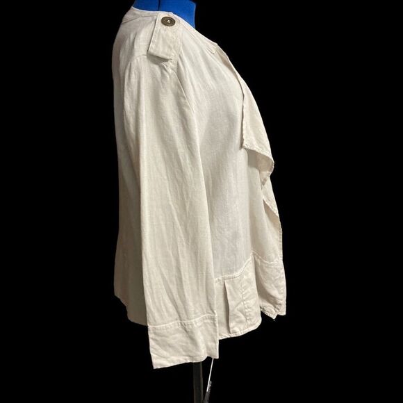 FOR CYNTHIA WOMEN’s Open Front Jacket Size 1X Beige Size 1X - Picture 2 of 12